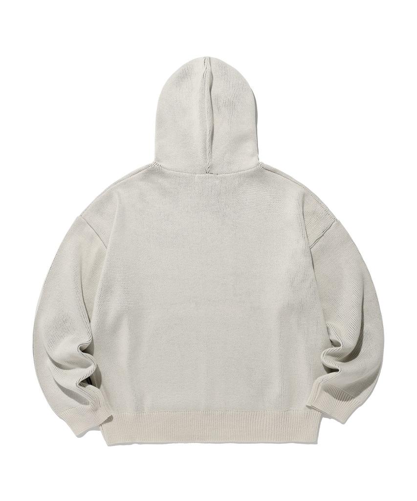 NICEGHOSTCLUB 3Stars Logo Knit Hoodie_Ivory(Ng2Dfuk610A)