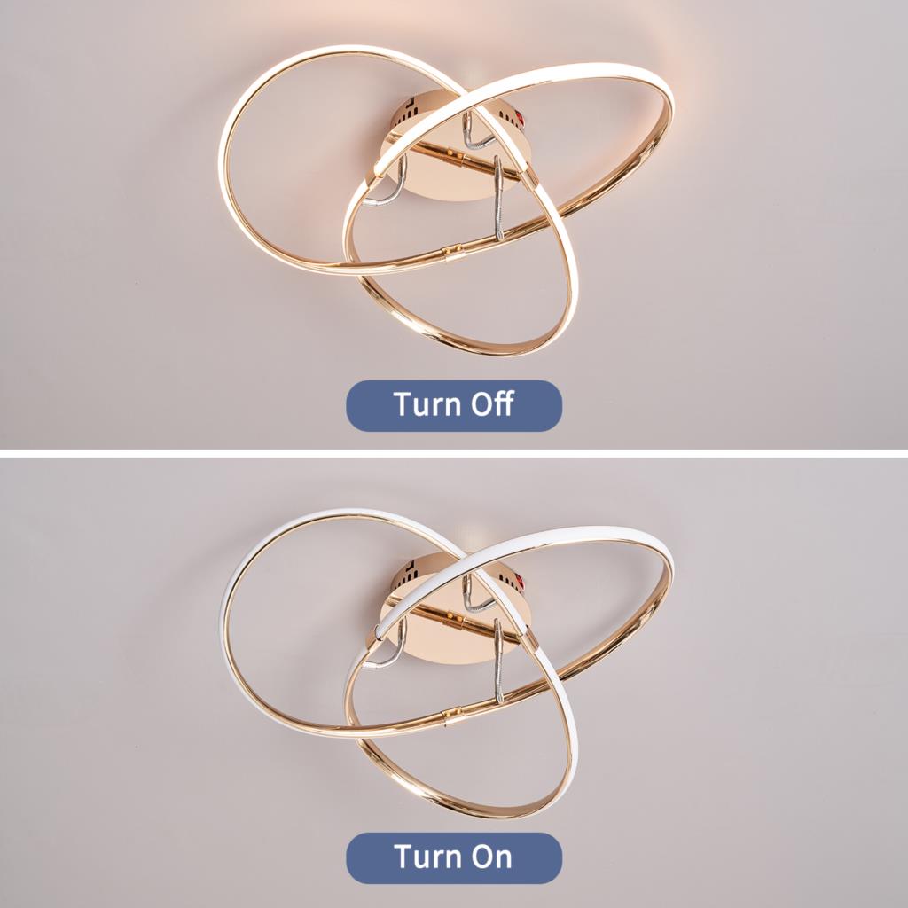 Hot Modern Led Ceiling Lights For Living Room Bedroom Study Room Decoration Led Ceiling Lamp Smart Home Alexa Black/Chrome/Gold