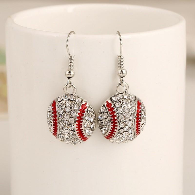 Basketball Water Pendant Earrings For Women With Fashionable Sport Elements And Trendy Look