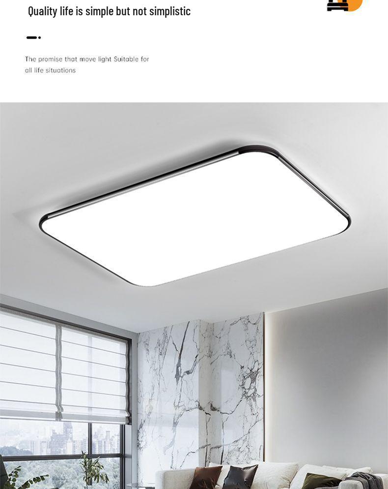Modern LED Rectangular Ceiling Light - Large Minimalist Fixture for Living Room or Bedroom (2025 Model)