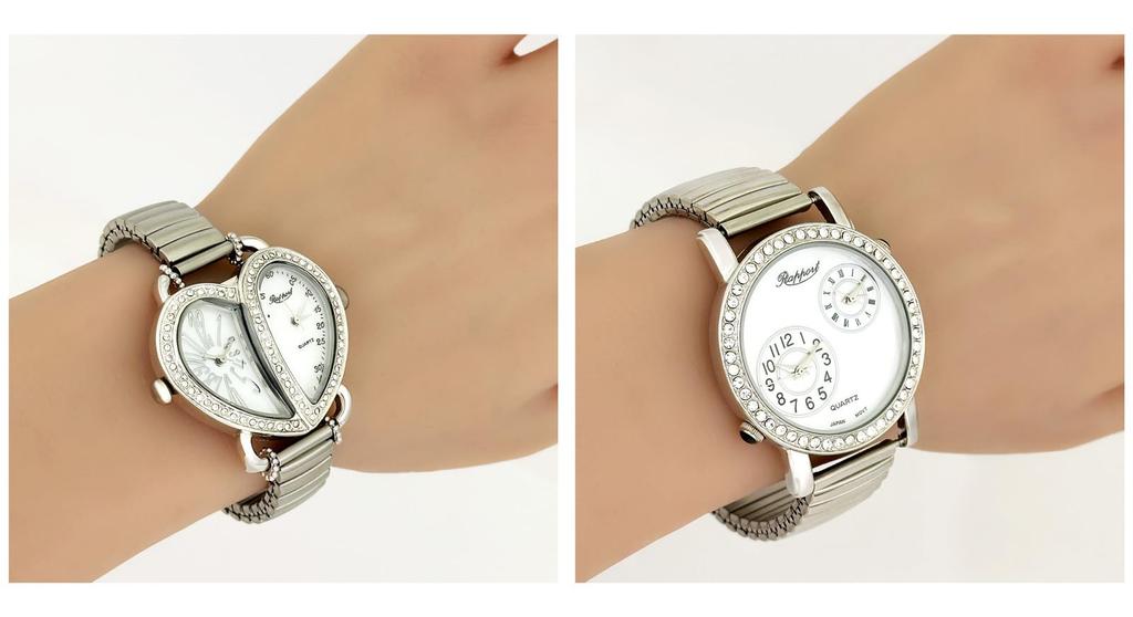 Rapport Dual Movement Uhr 270006 Damen Silber Großes Zifferblatt