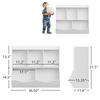 Estantería para niños y estantería para guardar juguetes con múltiples estantes y armario organizador Cubby para habitación de niños y niñas, sala de juegos y pasillo