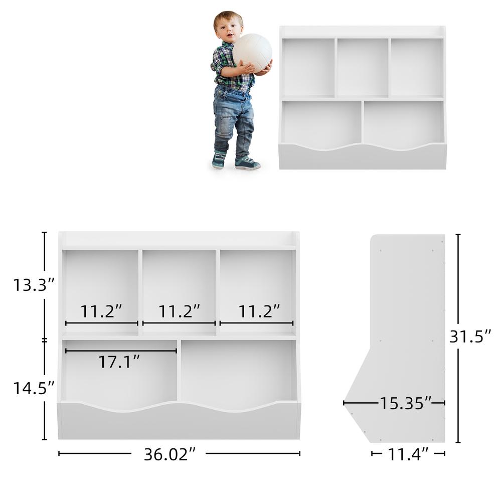 Estantería para niños y estantería para guardar juguetes con múltiples estantes y armario organizador Cubby para habitación de niños y niñas, sala de juegos y pasillo