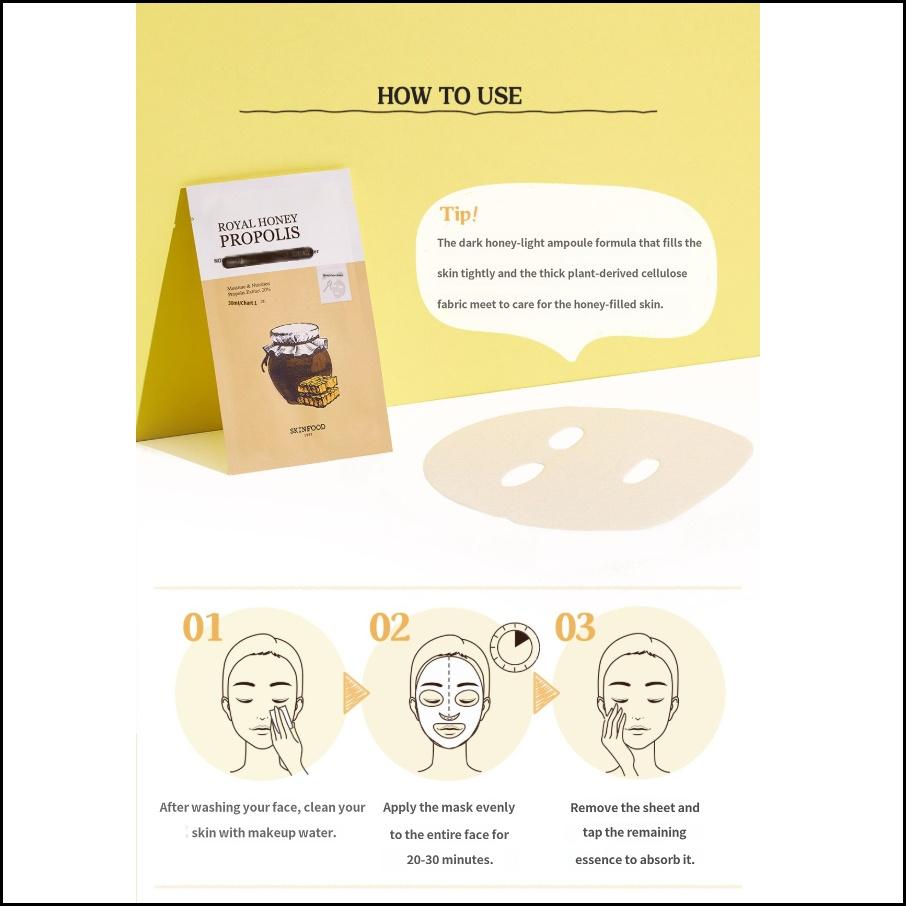 Skinfood Royal Honey Propolis Enrich Mask Sheet 30ml (10 Sheets)
