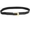 Alloy Elastic Belt Buckle Simple Press Button Black Formal Dress Waistband Fashion Commute