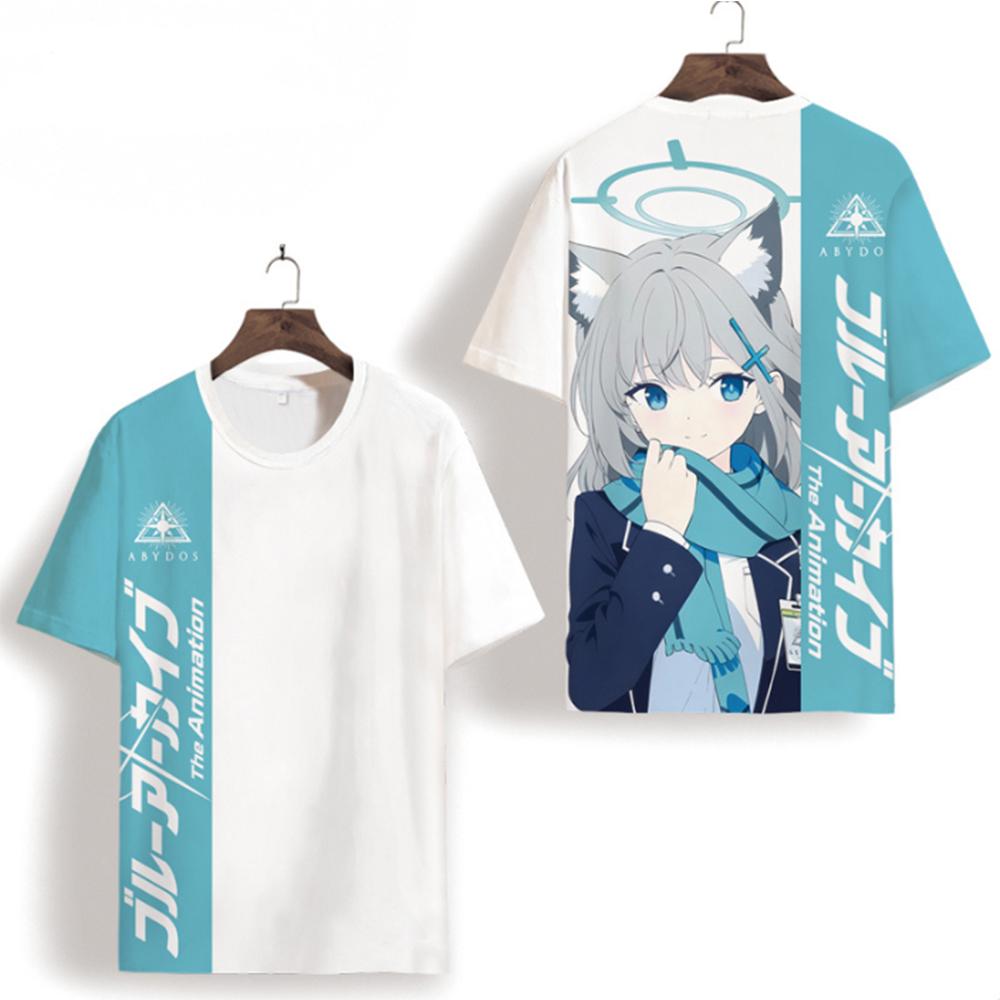 

Нова популярна рольова гра Blue Archive Unisex T-Shirt 3D Print Чоловіки Жінки Аніме Мультфільми TopFashion Harajuku Футболка з коротким рукавом S