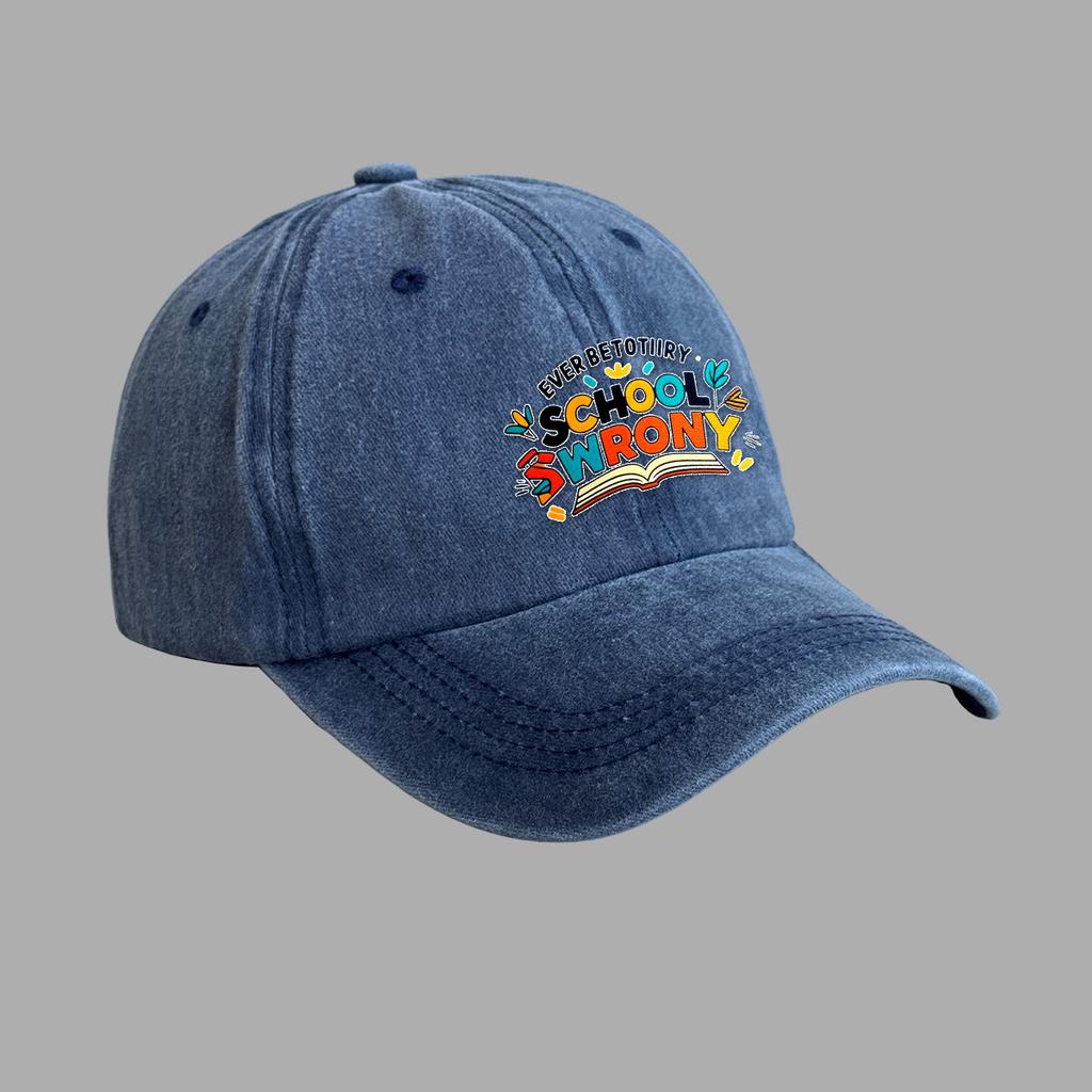 Neue bedruckte gewaschene Baumwolle Retro Softtop Baseballkappe Herren und Damen Outdoor Freizeit Sonnenschutz Trendkappe