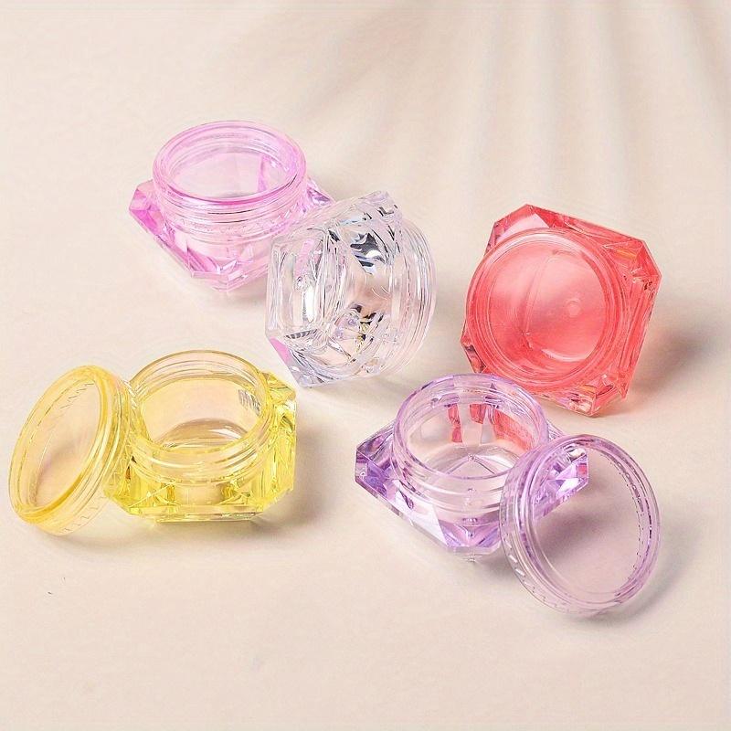 5pcs/set Stylish and durable cosmetic containers for eye shadow, nail powder, perfect for cosmetic storage and sample display