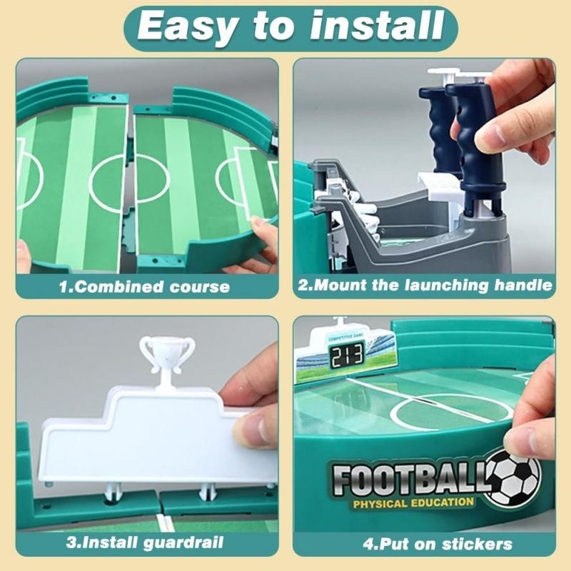 Football Table Interactive Game Tabletop Football Pinball for Family Game, Desktop Sport Board Game for Adults Kids