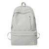 Schoolbag Versatile Large Capacity School Bag Female Junior High School Student College Student Backpack Solid Color Travel Backpack Junior 