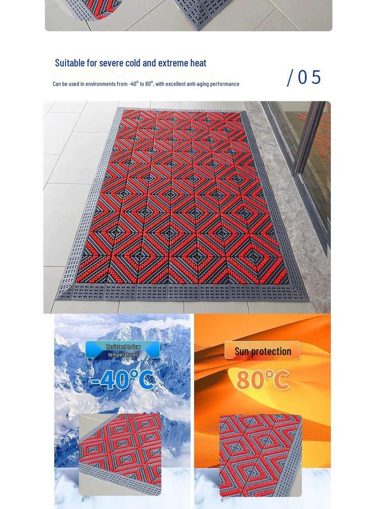 Waterproof Anti-Slip Dust Removal Mat – Three-in-One for Hotel Entrances & Outdoor Use