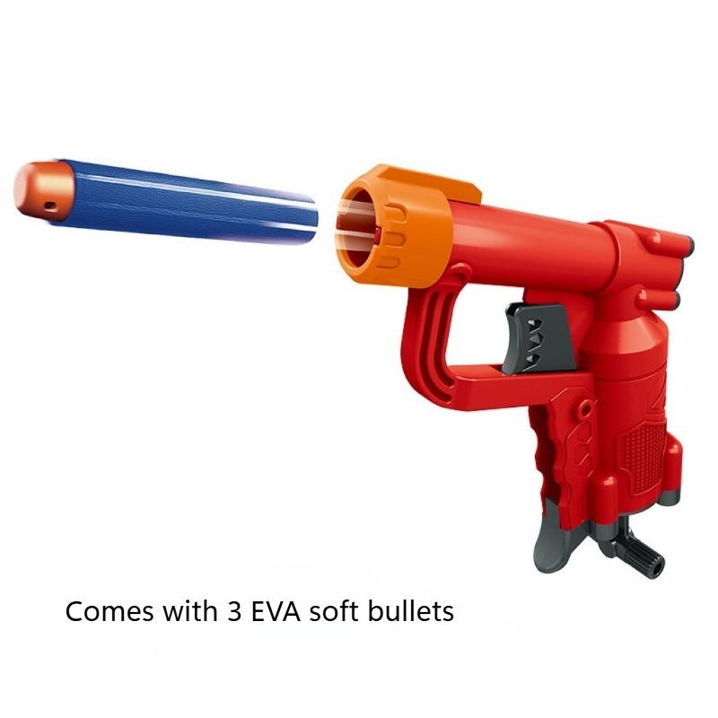 Mini Soft Bullet Blaster Outdoor Target Toy Gun with Safe Foam Darts Hand Eye Coordination Training Birthday Party Gift for Kids