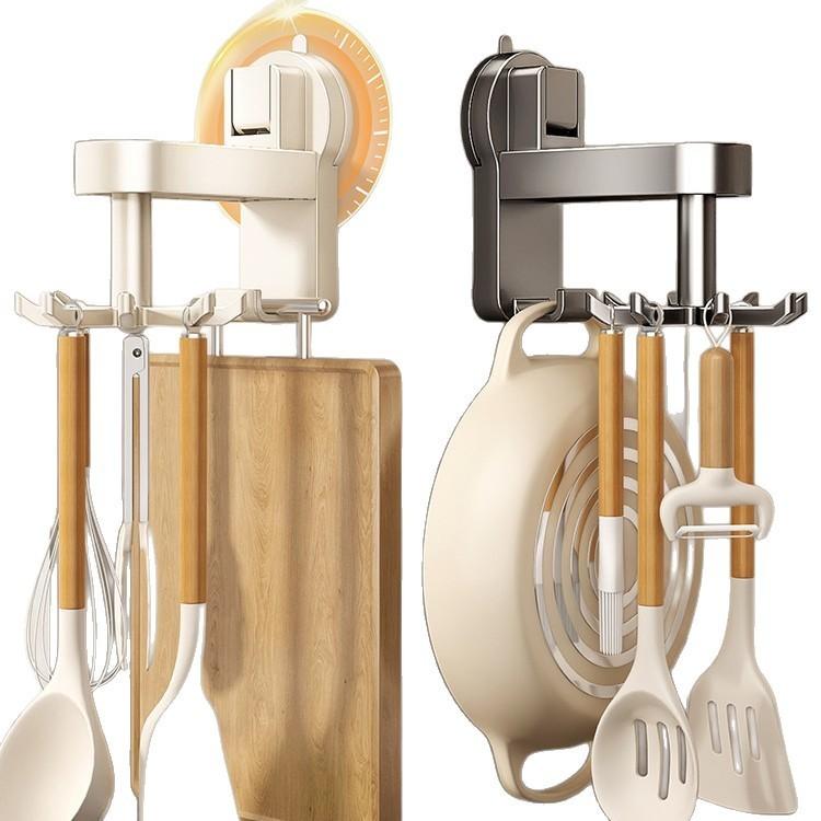 Aluminum Wall Mount Kitchen Hooks With Strong Suction For Utensil Storage
