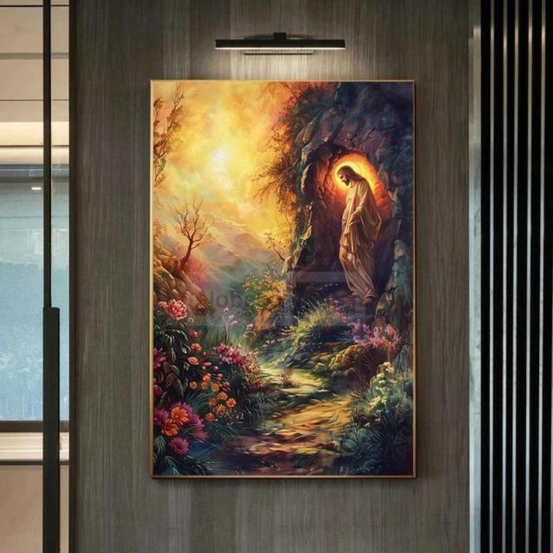 Jesus Christ Biblical Art Canvas Print  Christian Gospel Wall Decor for Holy Week  Easter  Perfect for Home Room or Church Decor