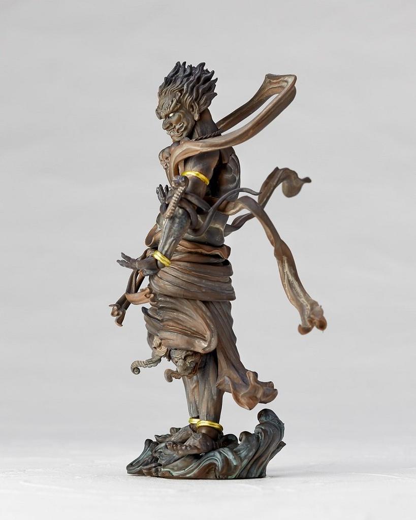 Takeya Style Jizai Okimono General Jinsha Approximately 142mm PVC ABS Painted Movable Figure (Wood Carving) - - Tall, &