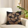 Ginkgo Leaves Printed Cushion Cover Reversible Plush Pillow Cover Soft Fluffy  Home Decor for Sofa Bedroom