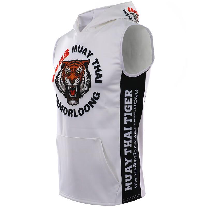 Miękka bluza bez rękawów z kapturem Soft Monkey Unisex MMA & Muay Thai: Szybkoschnąca kurtka treningowa Tiger Sport