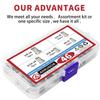 46pcs SAE  Nuts UNC Nutserts Rivnut Assortment Kit, 304 Stainless Steel Flat  Insert Nut Assort #8-32#10-24 1/4"-20 3/8