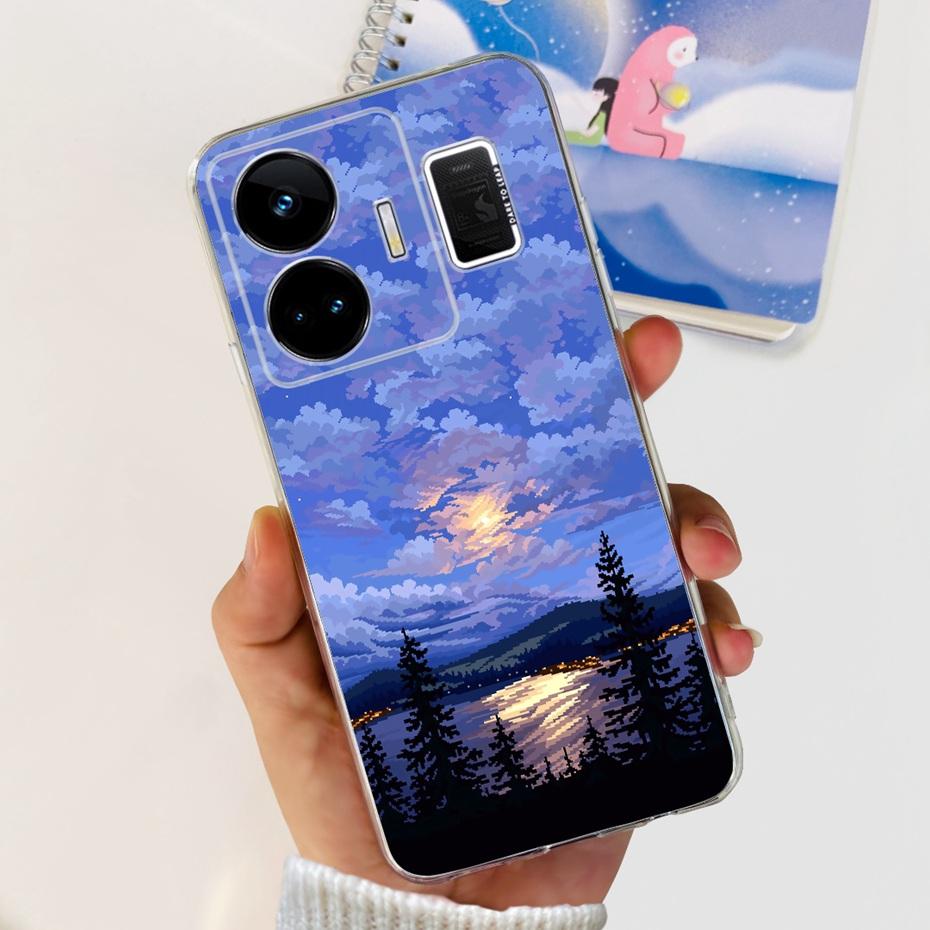 Fashion Pattern Phone Case For Realme GT Neo 5 GT3 240W Soft Silicone TPU Back Cover For Realme GT3 GT Neo5 RMX3706 RMX3709