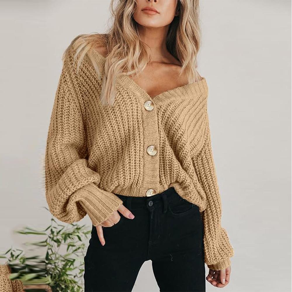 Long Sleeve Fall Cardigan Yihaojia Women's Chunky Knit Cardigan - Long Sleeve Open Front Sweater Fall 2025 Women Chunky Knit Cardigan