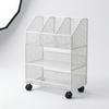 UnderDesk Storage Shelf with Wheels, Mobile Bookshelf for Office or Study, Multilayer Organizer