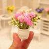 3pcs 1:12 Green Luo Plant Multistyles Finished Flower Vase Potted Plant  Doll House Accessories