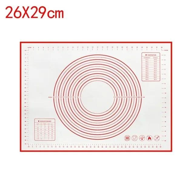 

UNTIOR 1PCS Kneading Dough Mat Silicone Baking Mat Pizza Cake Dough Maker Kitchen Cooking Grill Gadgets Bakeware red
