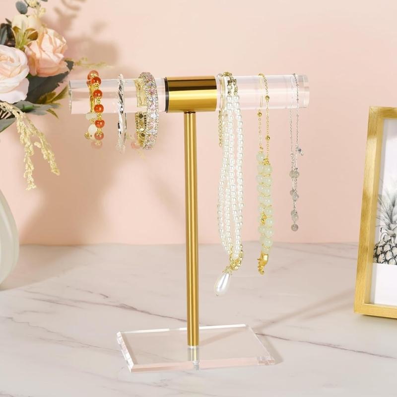 Bracelet Holder Necklace Storage Rack Display Stand Jewelry Storage Rack Acrylic Texture Suitable for Home and Shop Use