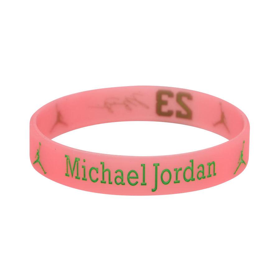 Douyin Popular NBA Star Signature Luminous Silicone Sports Bracelet/Wristband