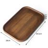 Walnut Wood Color Serving Tray Retro Style Fruit Plate Smooth Edge Tea Tray  Home