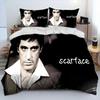 3D Movie Scarface Tony Bedding Set Printed Bed Set With Pillowcase Bed Duvet Cover Soft Single Double Queen Super King Size