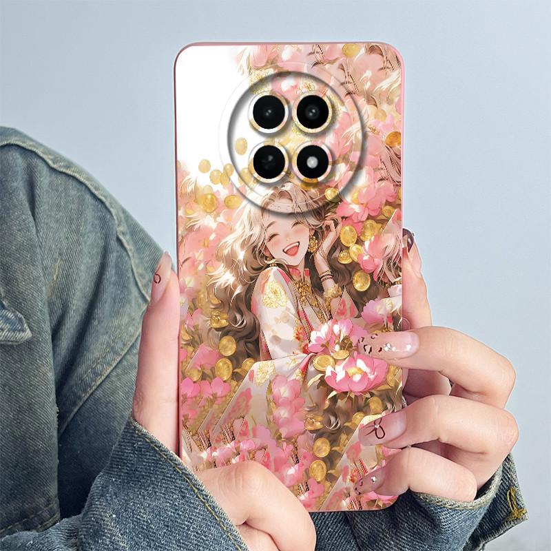 Für Realme 12 5G 12X Narzo 70X Handyhülle RMX3999 RMX3997 Funda Weiches Silikon Süß Bemalt Mode Coque Mit Blumenmuster Abdeckung