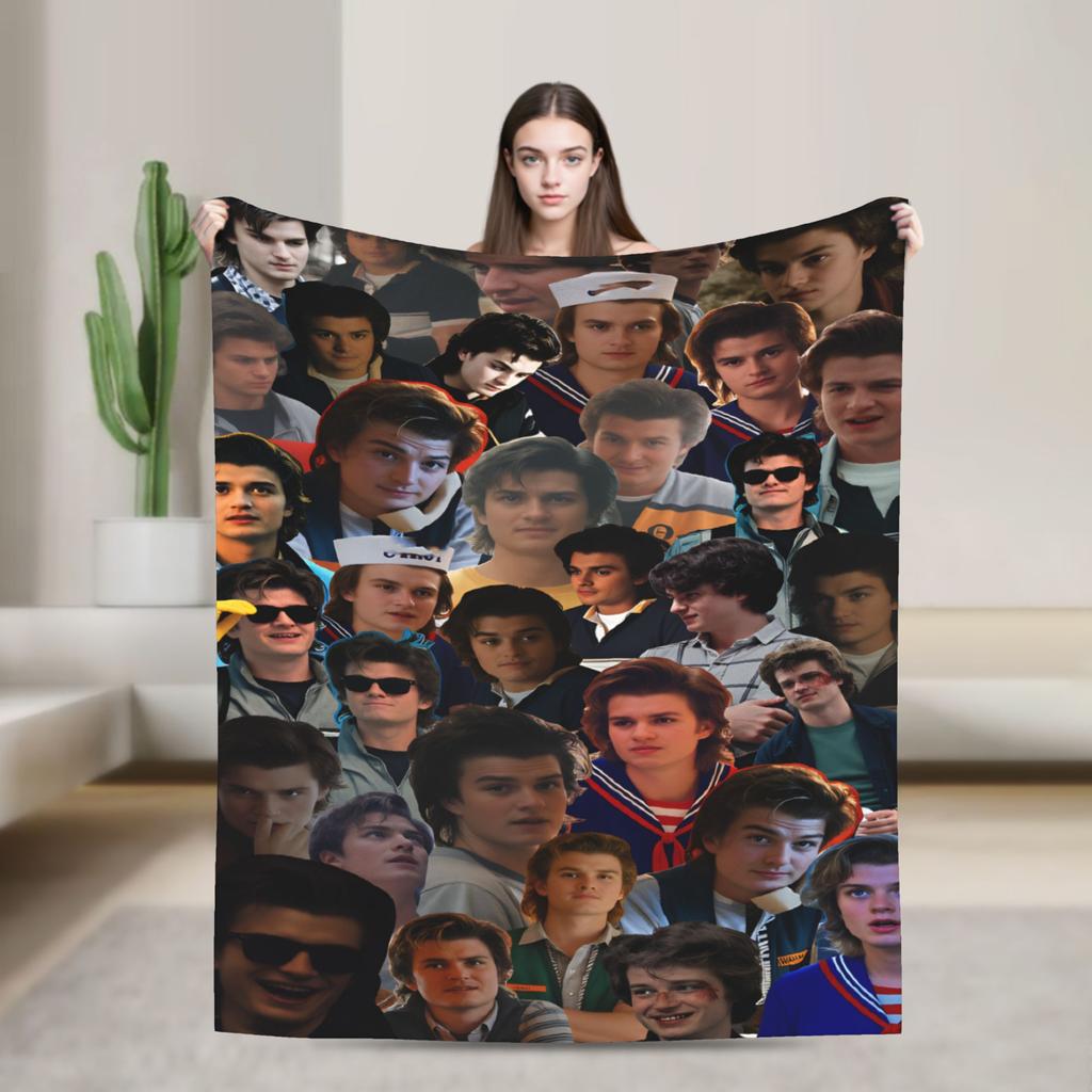 Steve Harrington Soft Blanket Girls Boys Plush Throw Blanket Street Trend Living Room Flannel Bedspread Sofa Bed Cover