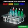 20 Pcs Tattoo Needles Stand Waterproof Ink Cartridge Needle Holder Placement Rack Disposable Washing Cup Clean Double Layer