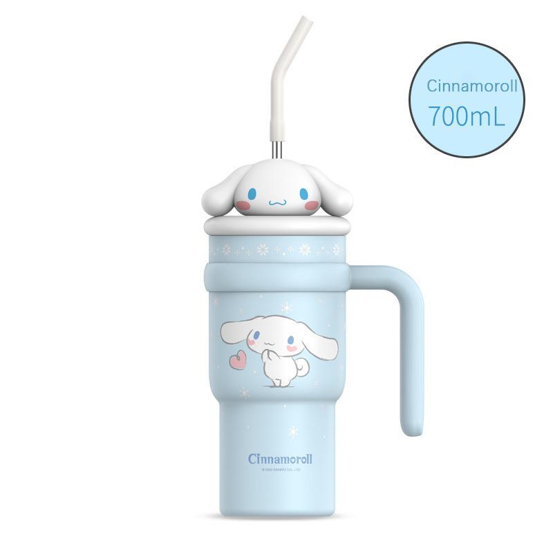 

X&W Sanrio 700ML Insulated Cup Vacuum Mug Kuromi Thermos Cup 316 Stainless Steel Insulated Tumbler with Straw Portable Car Mugs 700ML