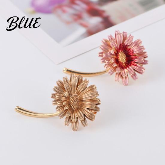 Flower Brooch Jewelry Women Gradient Enamel Design Suit Lapel Lightweight