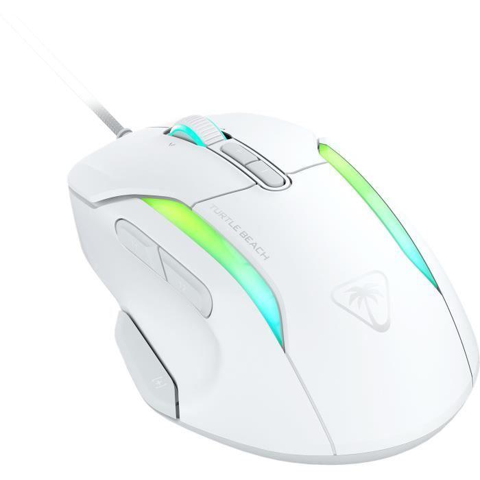Souris gaming filaire - turtle beach kone™ ii - ultra légère - blanc, 26 000 dpi, 23 fonctions personnalisables