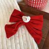 Cloth Velvet Red Bow Hairpin Plush Ancient Style Hairpin Cute Hanfu Hair Sticks  Baby