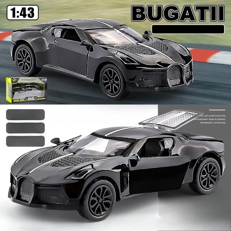 1:43  Alloy car model simulation and rebound small sports car Children's toy car gift collection display