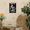 Wall Decor For Home Kitchen Bathroom Farm Garden Garage, Funny Skeleton Sign Office Vintage Decor Sign Coffee Bar Metal Decor