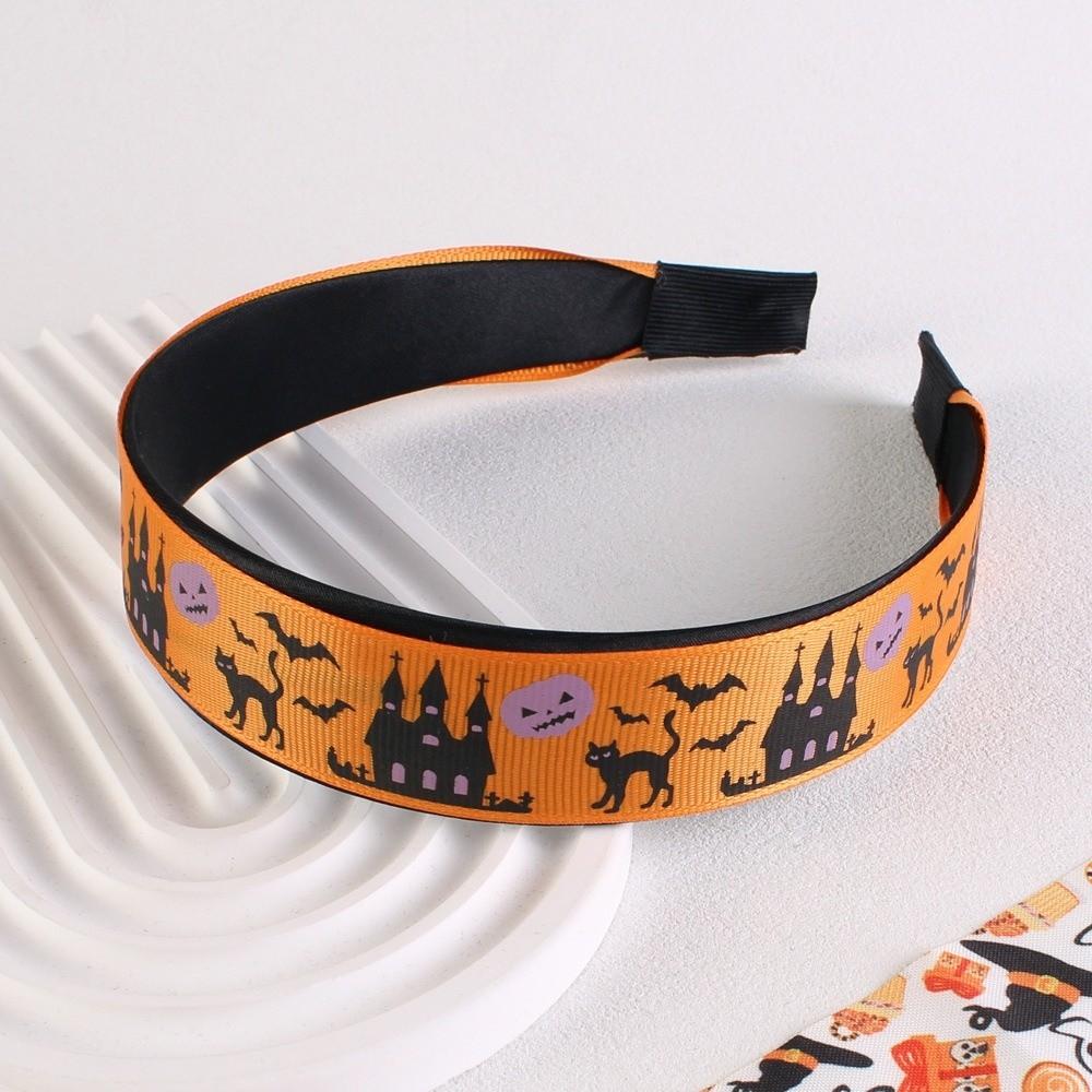 Bat Halloween Hair Hoop Horrible Ghost Bat Print Hairband Exaggerated Skull Head Headband  Party