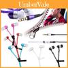 Metal Zipper Earphones With Microphone For Mobile Phone Listening And Call Control