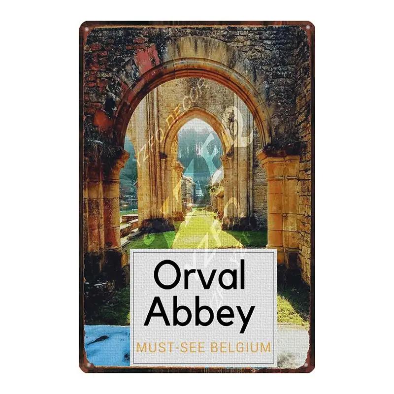 Belgian Beer Orval Metal Tin Signs Retro Shabby Chi Plates For Wall Bar Home Pub Art Kitchen Coffee Decor 30X20CM DU-8523B