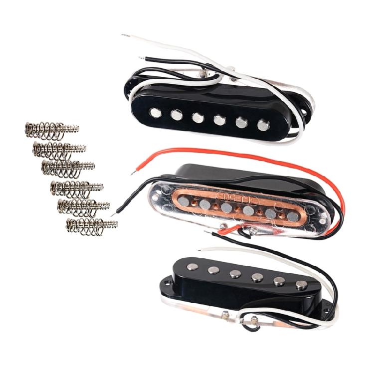 3Pcs Electric Guitar Pickup Replacement Neck/Middle/Bridge Single Coil Guitar Pickups with Screws and Springs Enduring