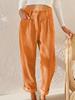2025 Autumn Women's High Waist Corduroy Pants - Solid Color, Loose Straight Leg