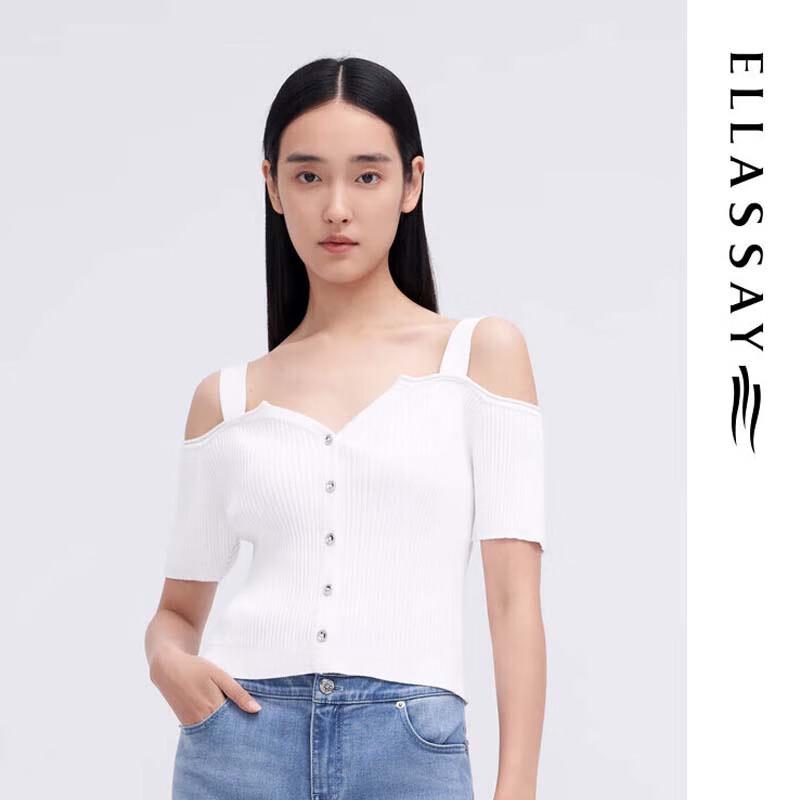 

ELLASSAY Женский трикотажный топ с открытыми плечами S