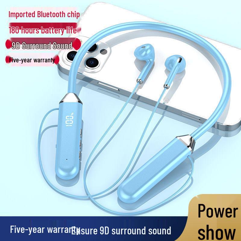 2026 Wireless Neckband Bluetooth Headphones - Comfortable for Long Wear, Unisex, Ideal for Sports, with Large Battery Life