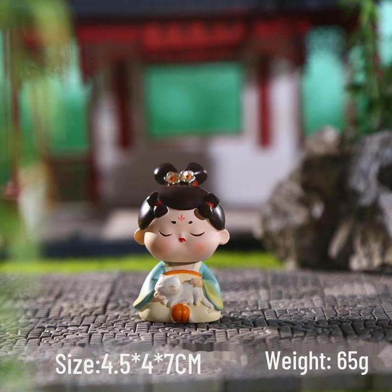 Kreativer Handyhalter im Stil der Tang-Dynastie mit Glücksbringer: Exquisites Harzornament