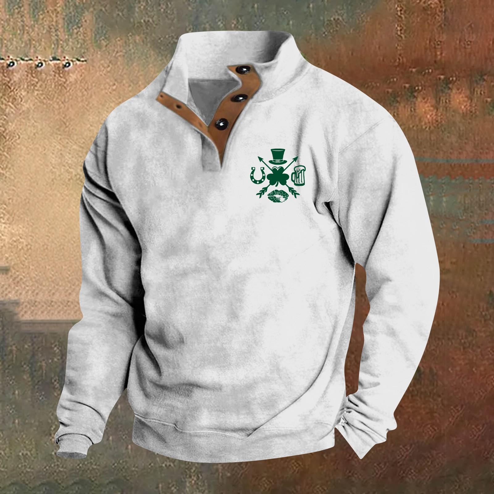 

Мужской круглый вырез с длинным рукавом, пуловер с принтом ко Дню святого Валентина, парная толстовка XL белый