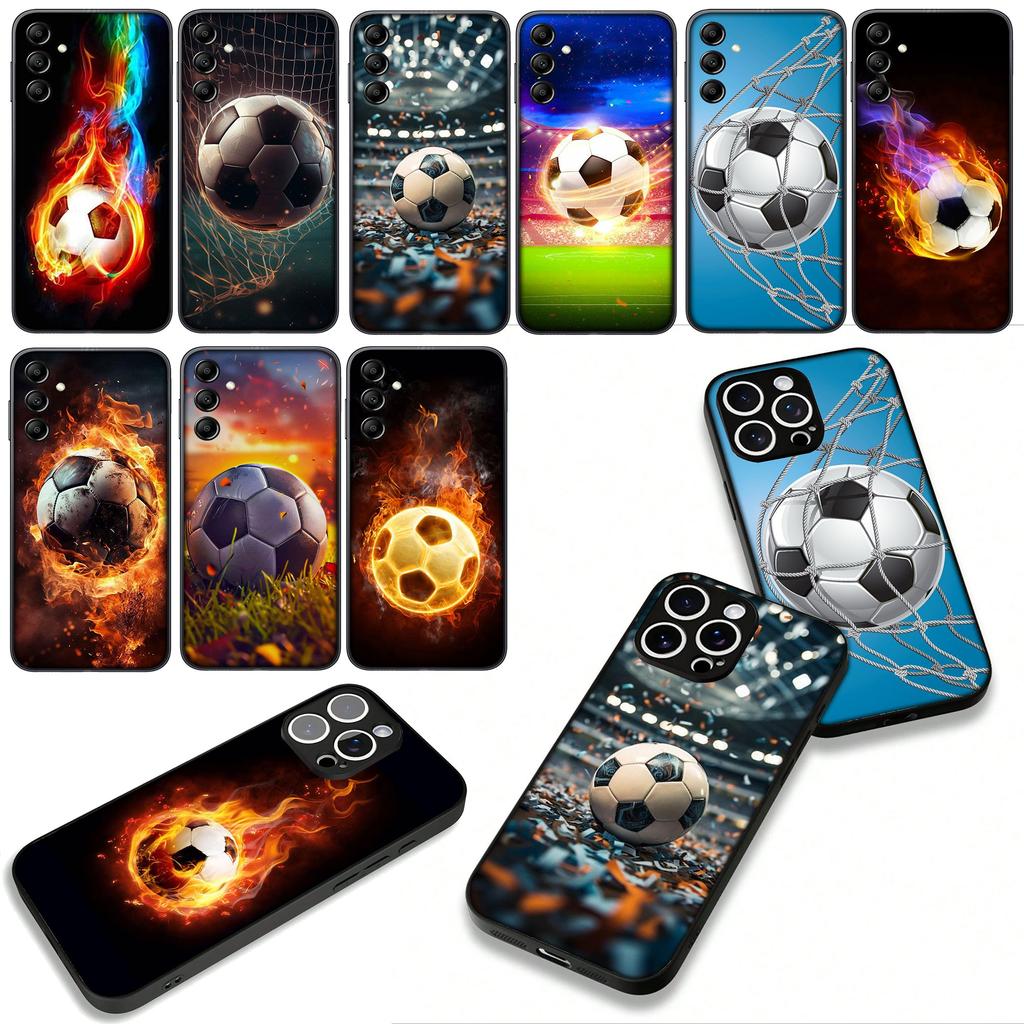 Football Sports Soccer Phone Cover Case for Apple iPhone 16 15 14 Plus 13 12 Mini 17 Pro Max + ProMax 16E Air 16+ Casing